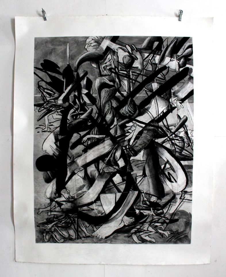Charcoal on paper
