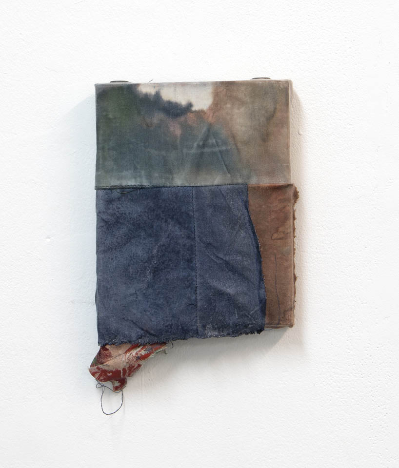 Tent material and paint on canvas