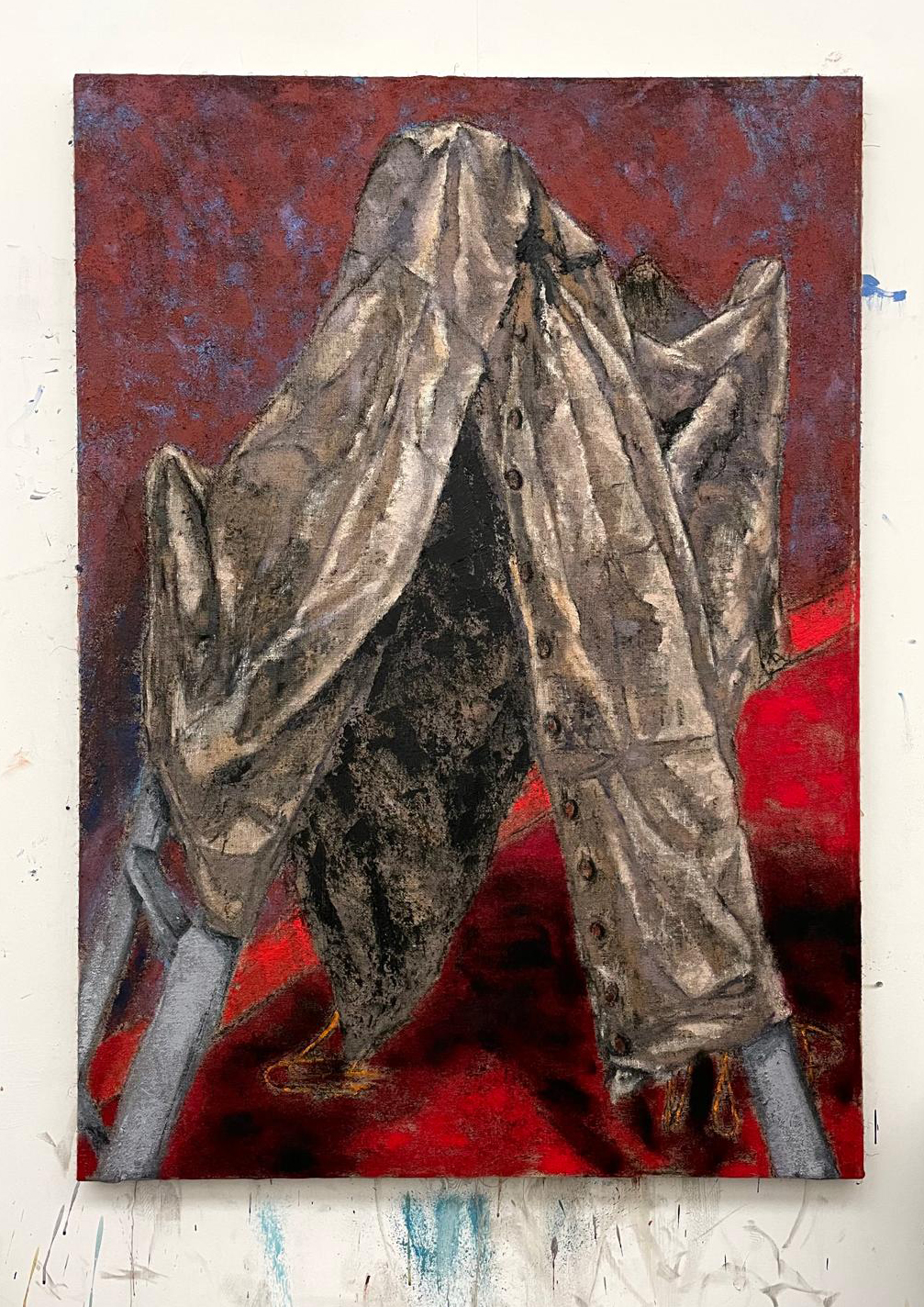 Oil Paint on hessian