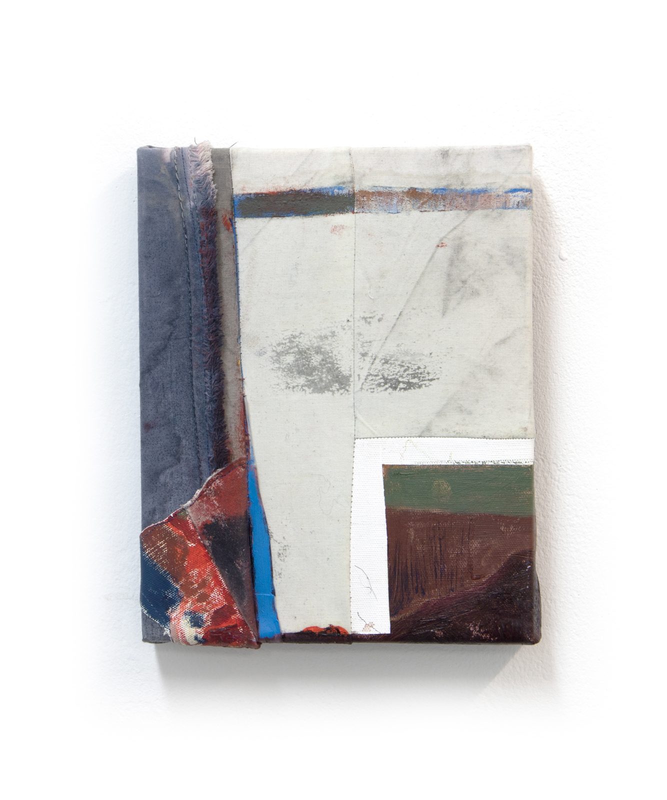 Oil paint, ink, print, on cotton tent fabric