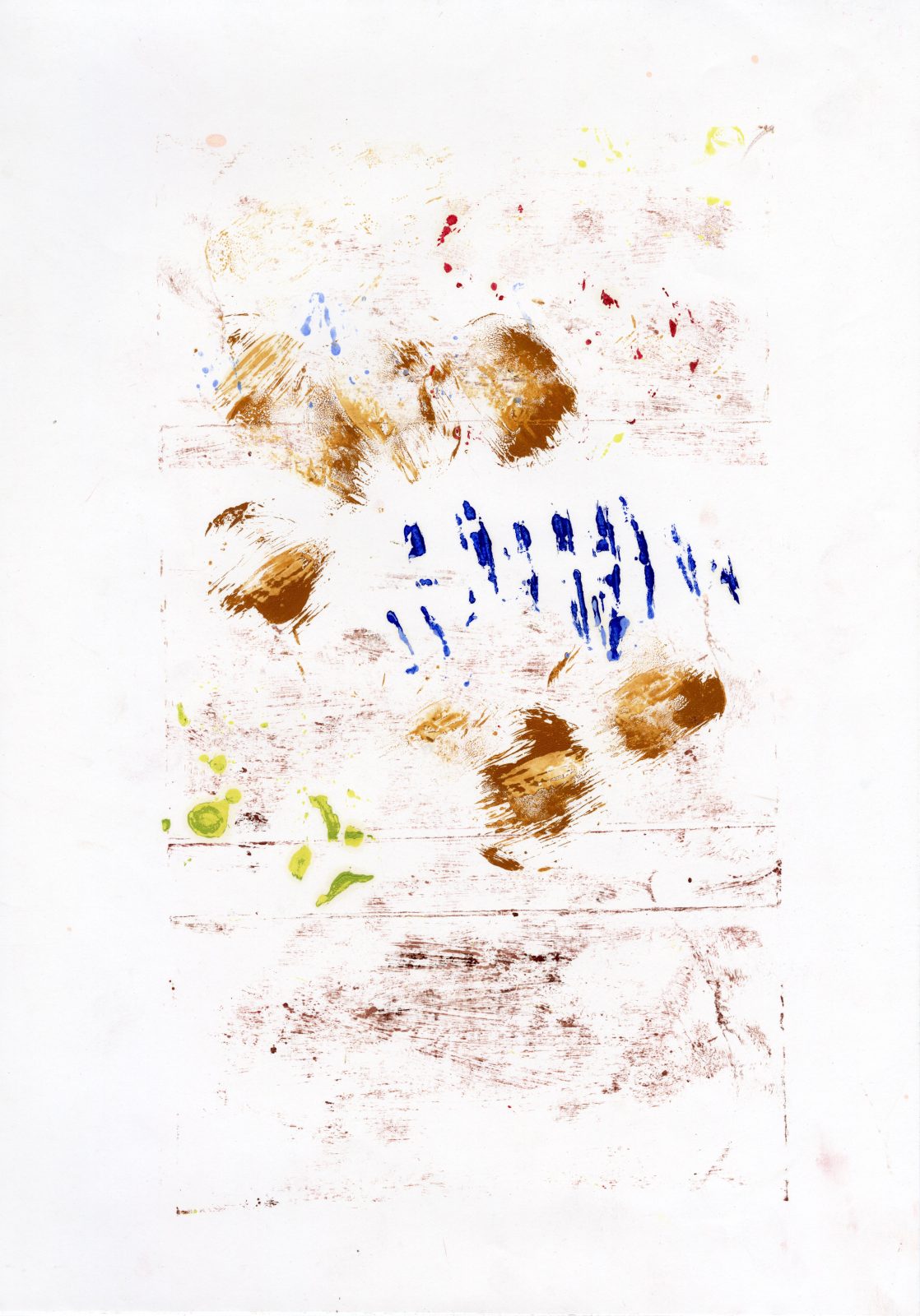 Oil paint, on paper