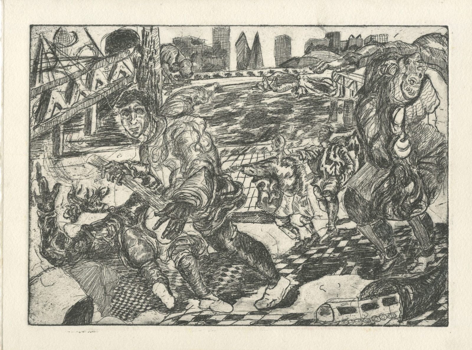 soft ground etching on paper